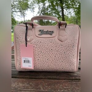 Juicy Coiture Bag,Juicy Couture Crossbody Bag,Light Pink Studded Satchel.